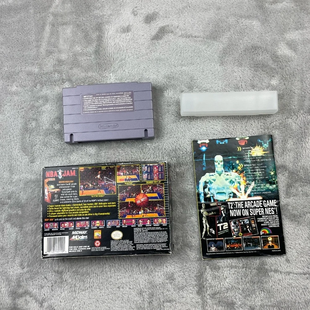 NBA Jam Super Nintendo SNES Authentic Original Tested Vintage Video Game CIB - Picture 3 of 12